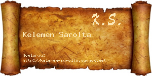 Kelemen Sarolta névjegykártya